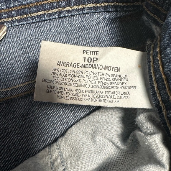 Gloria Vanderbilt Blue Denim Jeans Pants 10P Pockets Button Zipper Cotton Blend - Picture 9 of 9